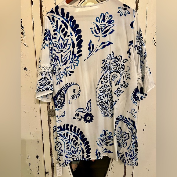 NWT CUPSHE Women's Floral Paisley Print Lace Beach Dress Sz L - Picture 6 of 7